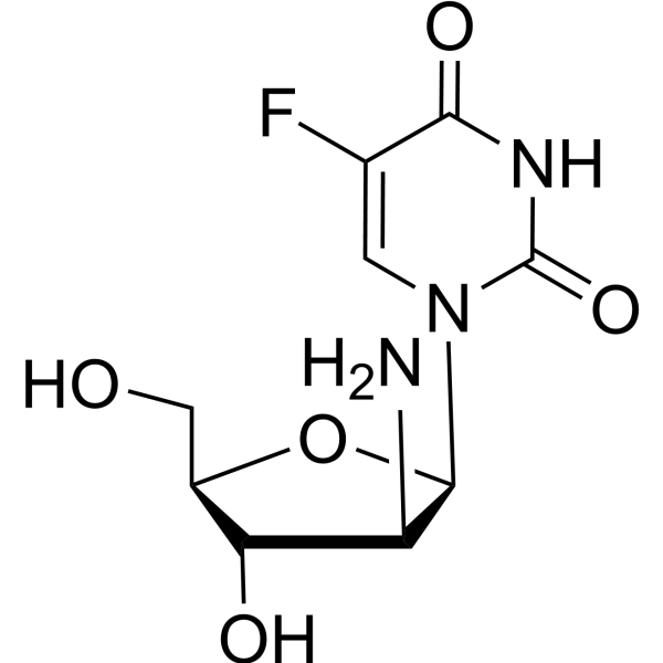 2’-Amino-2’-deoxy-5-fluoro-arabinouridine Chemical Structure
