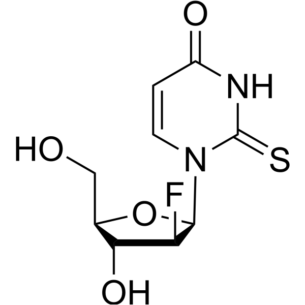 2’-Deoxy-2’-fluoro-β-D-arabino-2-thiouridine Chemical Structure