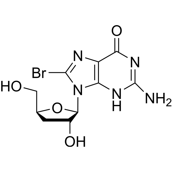 8-Bromo-3’-deoxyguanosine Chemical Structure