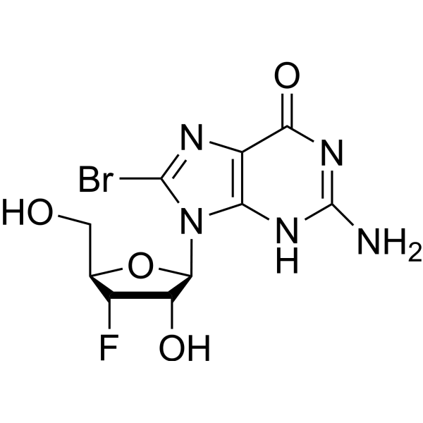 8-Bromo-3’-deoxy-3’-fluoroguanosine Chemical Structure