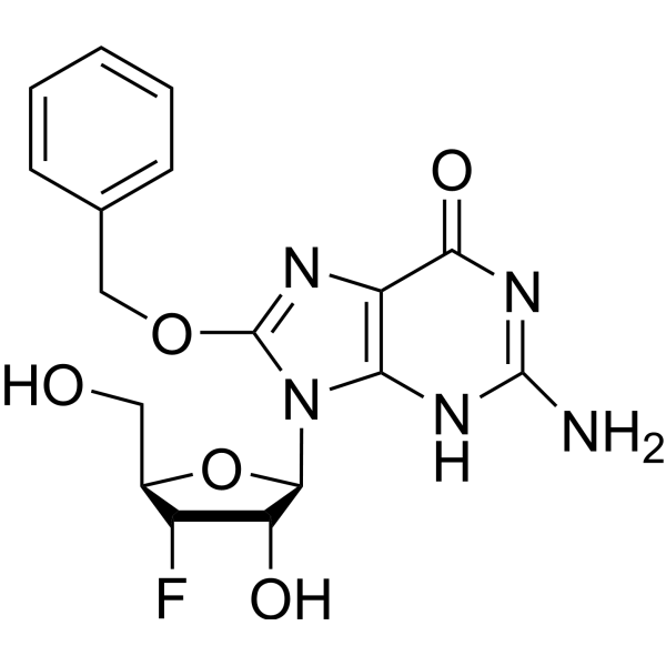 8-Benzyloxy-3’-deoxy-3’-fluoroguanosine Chemical Structure