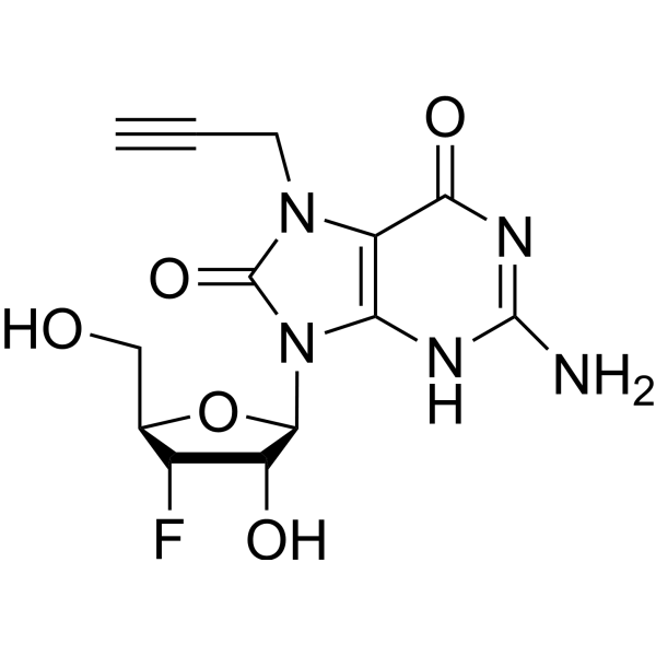 7,<em>8-Dihydro-8</em>-oxo-7-propargyl-3’-deoxy-3’-fluoro guanosine