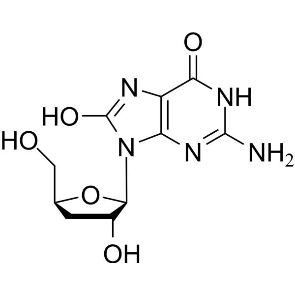 8-Hydroxy-3'-deoxyguanosine Chemical Structure