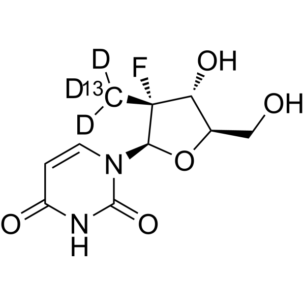 PSI-6206-<sup>13</sup>C,d<sub>3</sub> Chemical Structure