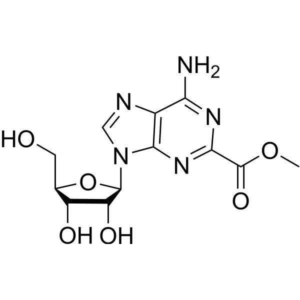 Methyl 6-amino-9-β-D-ribofuranosyl-9H-purine-2-carboxylate Chemical Structure