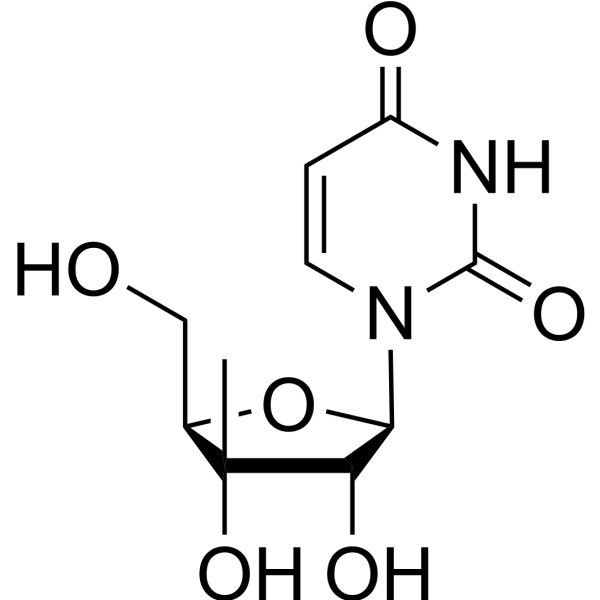 3’-beta-C-Methyluridine Chemical Structure
