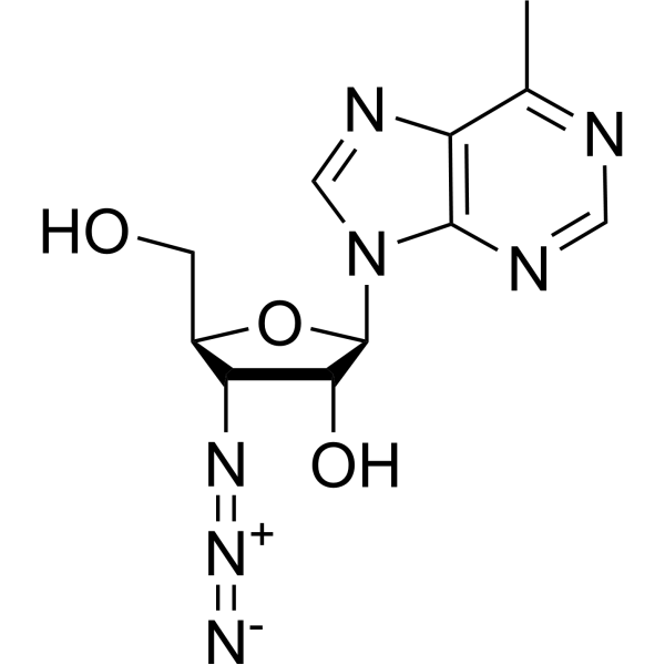 6-Methylpurine-β-D-(3-azido-3-deoxy)riboside Chemical Structure