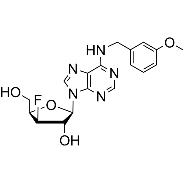 3’-Deoxy-3’-fluoro-xylo-N6-(m-methoxybenzyl)adenosine Chemical Structure