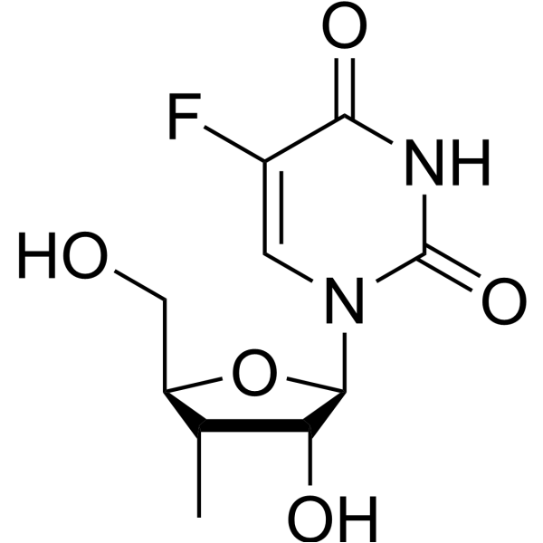 3’-Deoxy-3’-α-C-methyl-5-fluorouridine Chemical Structure