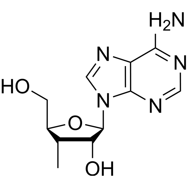 3’-Deoxy-3’-α-C-methyladenosine Chemical Structure