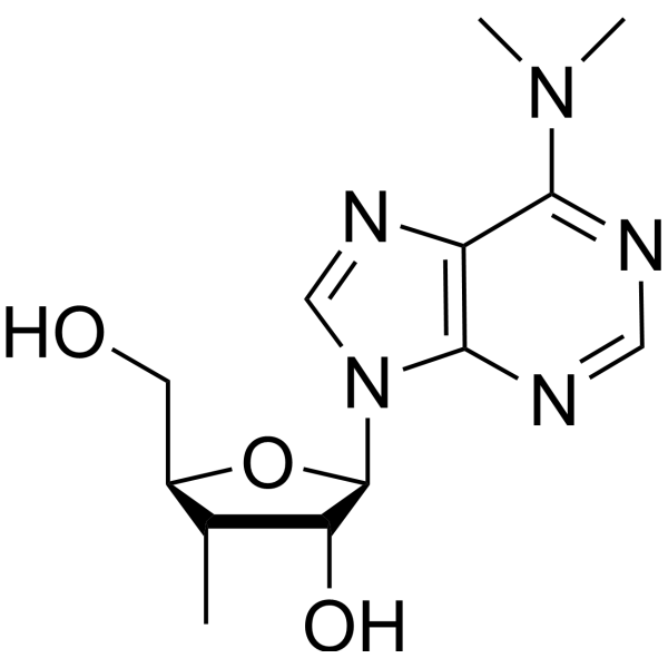 3’-Deoxy-3’-α-C-methyl-N6,N6-dimethyladenosine Chemical Structure