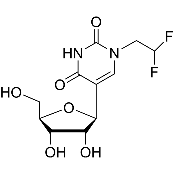 N1-(1,1-Difluoroethyl)pseudouridine Chemical Structure