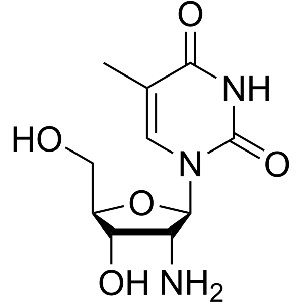 2’-Amino-2’-deoxy-5-methyl uridine Chemical Structure