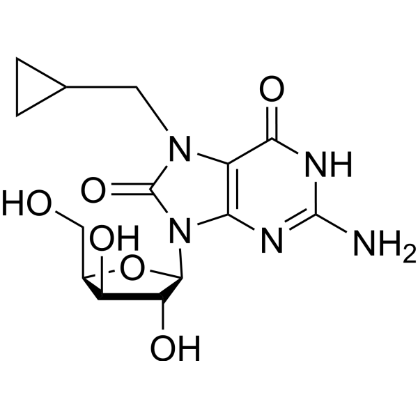 7-Cyclopropylmethyl-7,8-dihydro-8-oxo-9-(β-D-xylofuranosyl) guanine