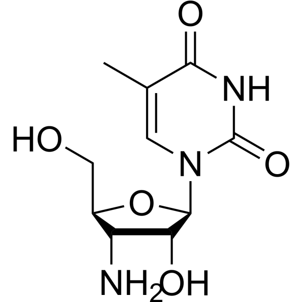 3’-Amino-3’-deoxy-5-methyl uridine Chemical Structure