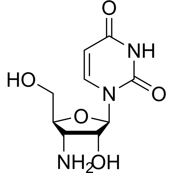3’-Amino-3’-deoxyuridine Chemical Structure
