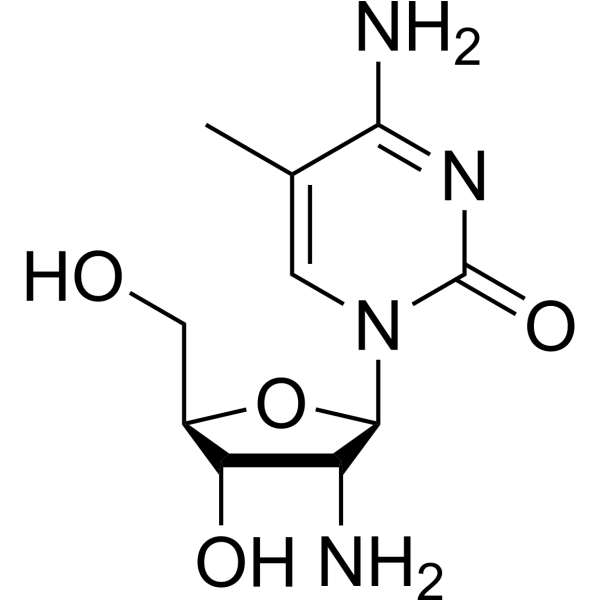 2’-Amino-2’-deoxy-5-methylcytidine Chemical Structure
