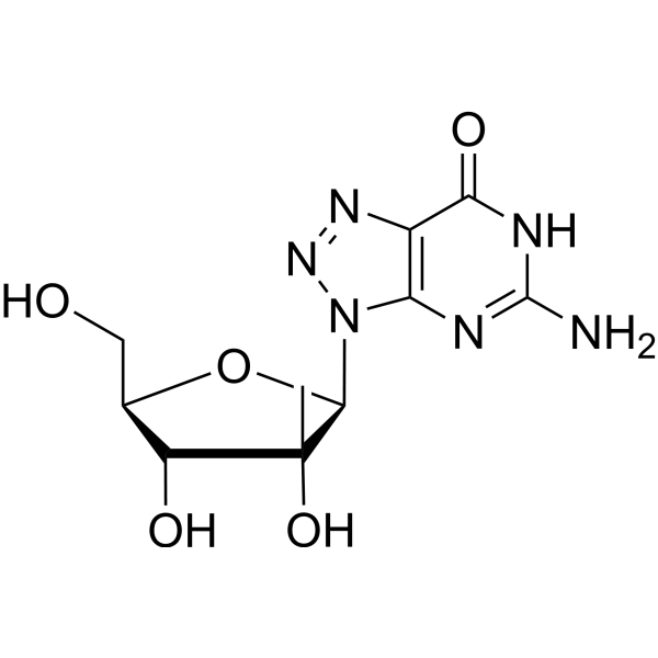 8-Aza-2’-beta-C-methylguanosine Chemical Structure