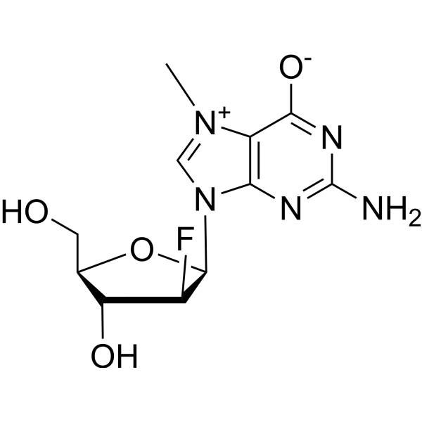 N7-Methyl-2’-deoxy-2’-fluoroarabinoguanosine Chemical Structure
