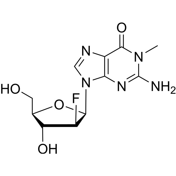 N1-Methyl-2’-deoxy-2’-fluoroarabinoguanosine Chemical Structure