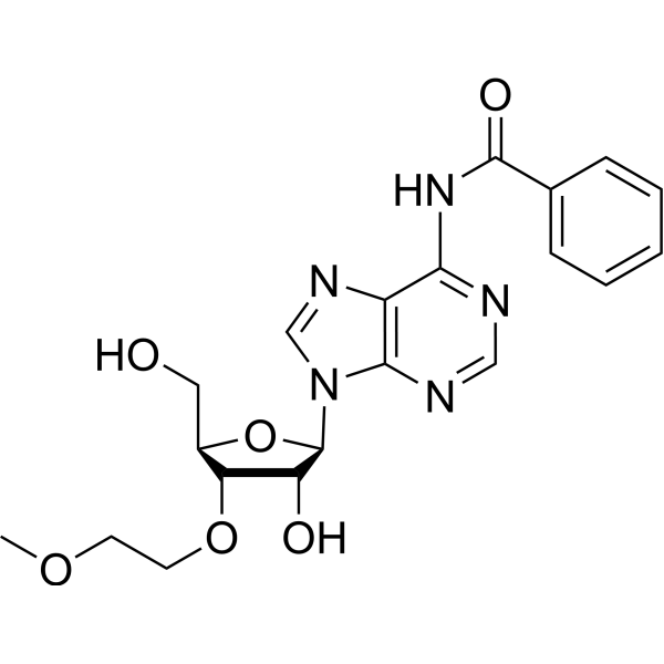 N6-Benzoyl-3’-O-(2-methoxyethyl)adenosine Chemical Structure