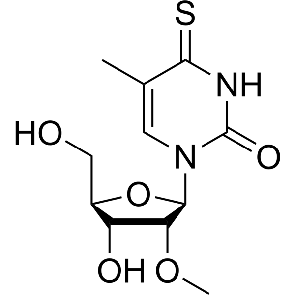 2’-O-Methyl-5-methyl-4-thiouridine Chemical Structure