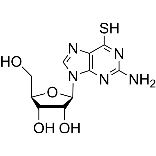 2-Amino-6-meThythio-9-(β-D-ribofuranosyl)-9H-purine Chemical Structure