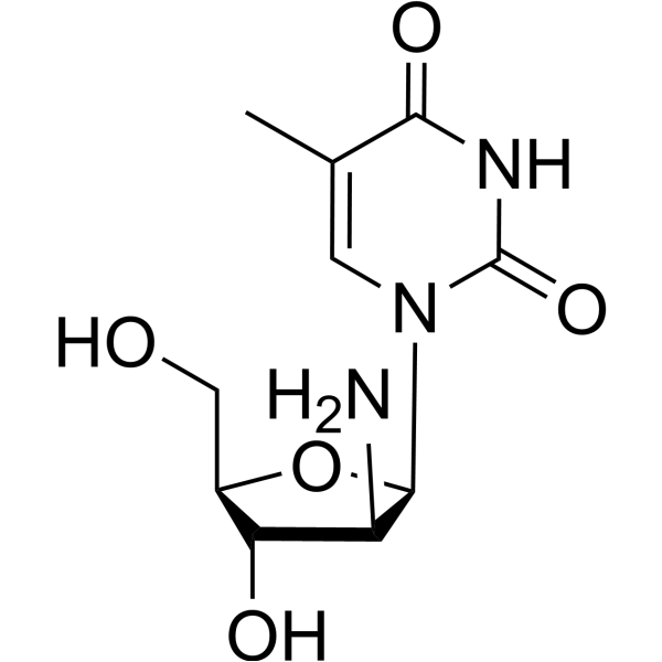 2’-Amino-2’-deoxy-β-D-arabino-5-methyl uridine Chemical Structure