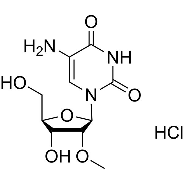 5-Amino-2’-deoxy-2’-O-methyluridine hydrochloride Chemical Structure