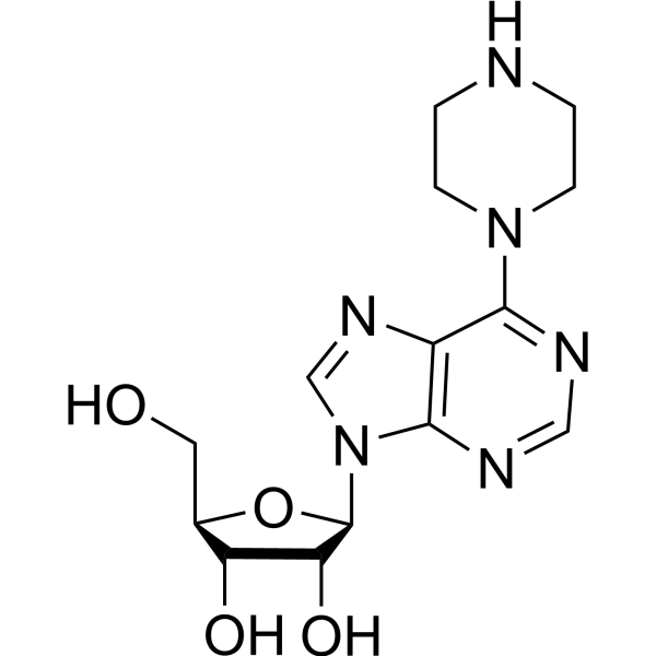 6-(1-Piperazinyl)-9-β-D-ribofuranosyl-9H-purine Chemical Structure