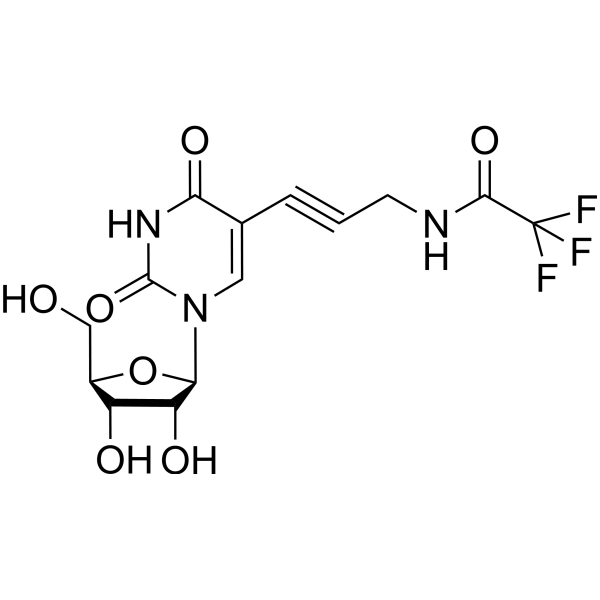5-[3-[(2,2,2-Trifluoroacetyl)amino]-1-propyn-1-yl]uridine Chemical Structure
