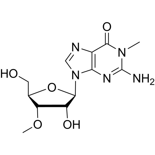 1,3'-Dimethylguanosine Chemical Structure