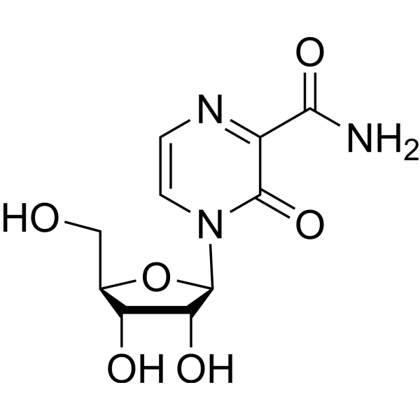 3,4-Dihydro-3-oxo-4-β-D-ribofuranosyl-2-pyrazinecarboxamide Chemical Structure