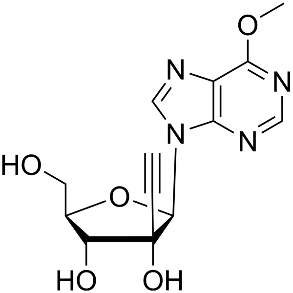 6-Mthoxy-9-beta-D-(2-C-ethynyl-ribofuranosyl) purine Chemical Structure