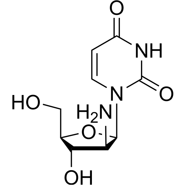 2’-Amino-2’-deoxy-β-D-arabinouridine Chemical Structure