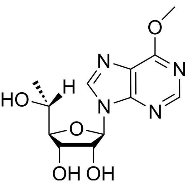 6-Methoxypurine-9-β-D-5’(R)-C-methylriboside Chemical Structure