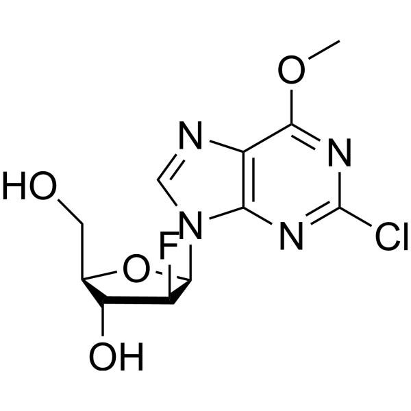 2-Chloro-9-(2-deoxy-2-fluoro-β-D-arabinofuranosyl)-6-methoxy-9H-purine Chemical Structure