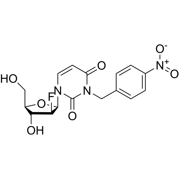 2’-Deoxy-2’-fluoro-N3-(4-nitrobenzyl)-beta-D-arabinouridine Chemical Structure