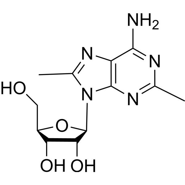 2,8-Dimethyladenosine Chemical Structure