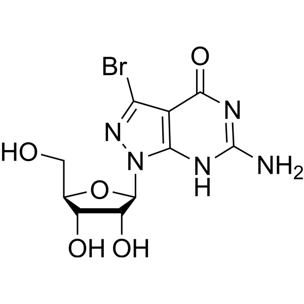 8-Aza-7-bromo-7-deazaguanosine Chemical Structure