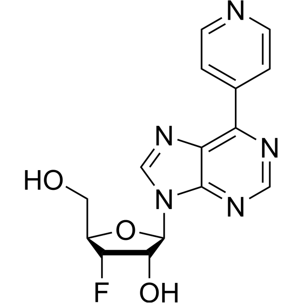 9-(3-Deoxy-3-fluoro-β-D-ribofuranosyl)-6-(pyridine-4-yl)<em>purine</em>