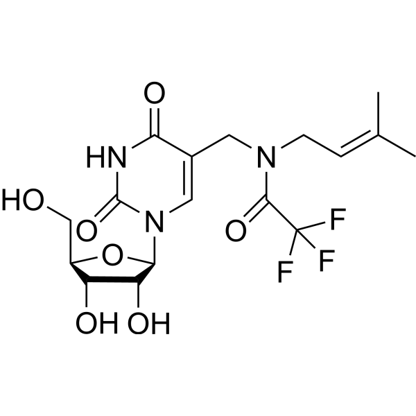 5-(N-Isopentenyl-N-trifluoroacetyl) aminomethyluridine Chemical Structure