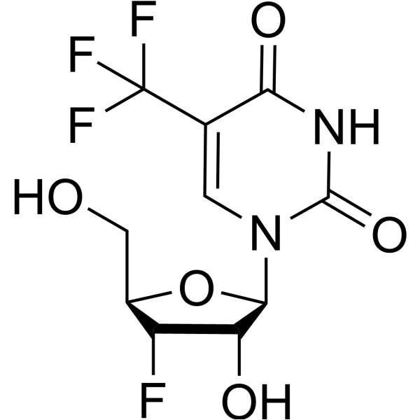 3’-Deoxy-3’-fluoro-5-trifluoromethyluridine Chemical Structure