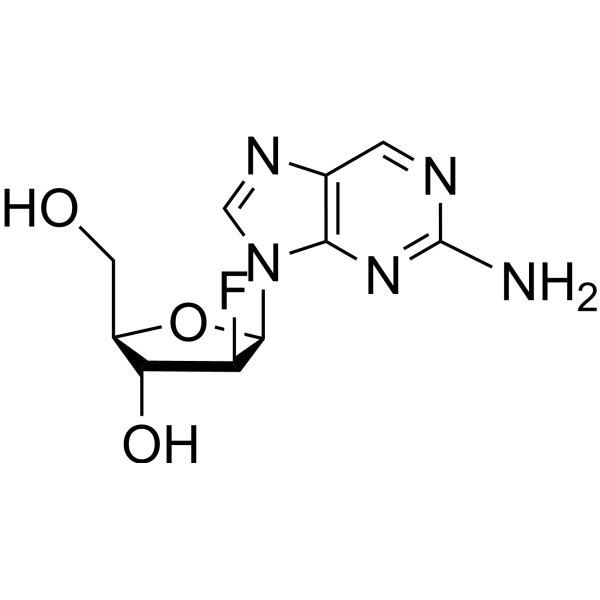 2-Amino-9-(2-deoxy-2-fluoro-β-D-arabinofuranosyl)-9H-purine Chemical Structure
