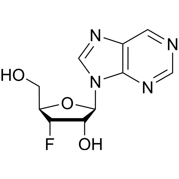 9-(3-Deoxy-3-fluoro-beta-D-ribofuranosyl)-9H-Purine Chemical Structure