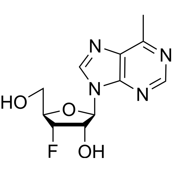 9-(3-Deoxy-3-fluoro-β-D-ribofuranosyl)-6-methyl-9H-purine Chemical Structure