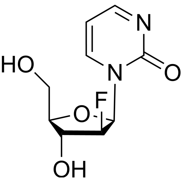 2′-Deoxy-2′-fluoro-4-deoxy-arabinouridine Chemical Structure