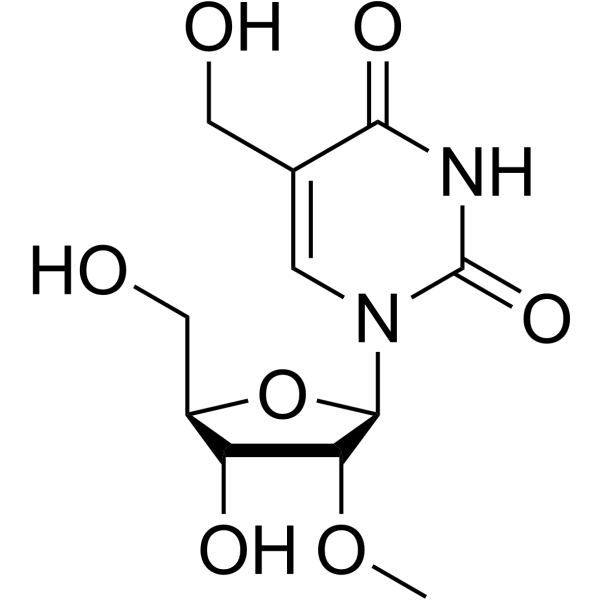 2’-O-Methyl-5-hydroxymethyluridine Chemical Structure