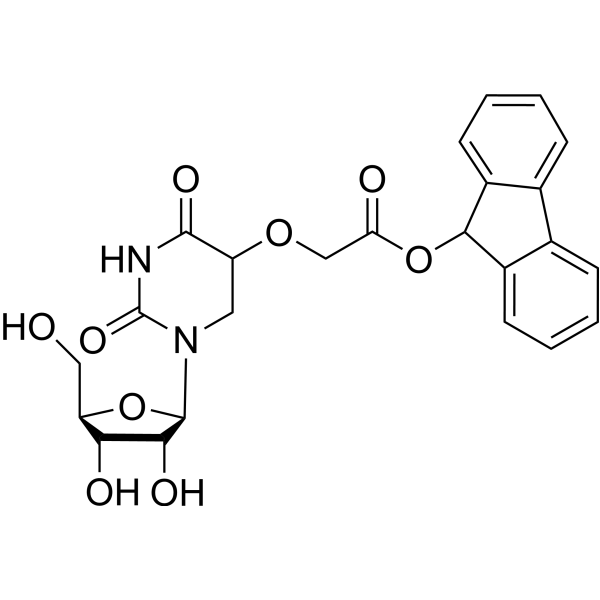 Uridine-5-oxo-acetyl-(9-fluorenylmethyl) ester Chemical Structure
