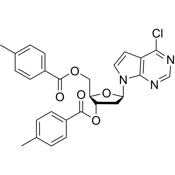 4-Chloro-7-(2-deoxy-3,5-bis-O-(p-toluoyl)-β-<em>D</em>-ribofuranosyl)-7H-pyrrolo[2,3-<em>d</em>]pyrimidine